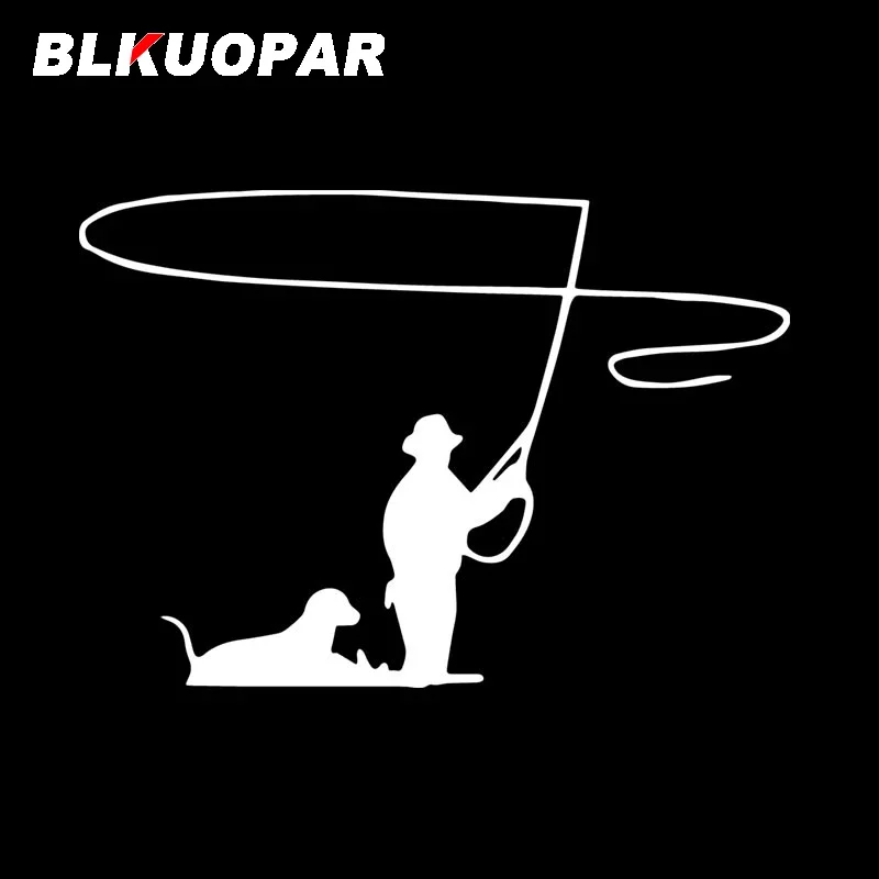 Наклейки для рыбалки BLKUOPAR собака и человек солнцезащитный крем индивидуальная