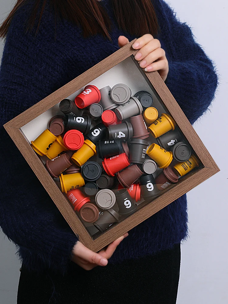 

Coffee Capsule Storage Box Photo Frame Shape Coffee Capsule Organizer Stand Holder Desktop Display Box