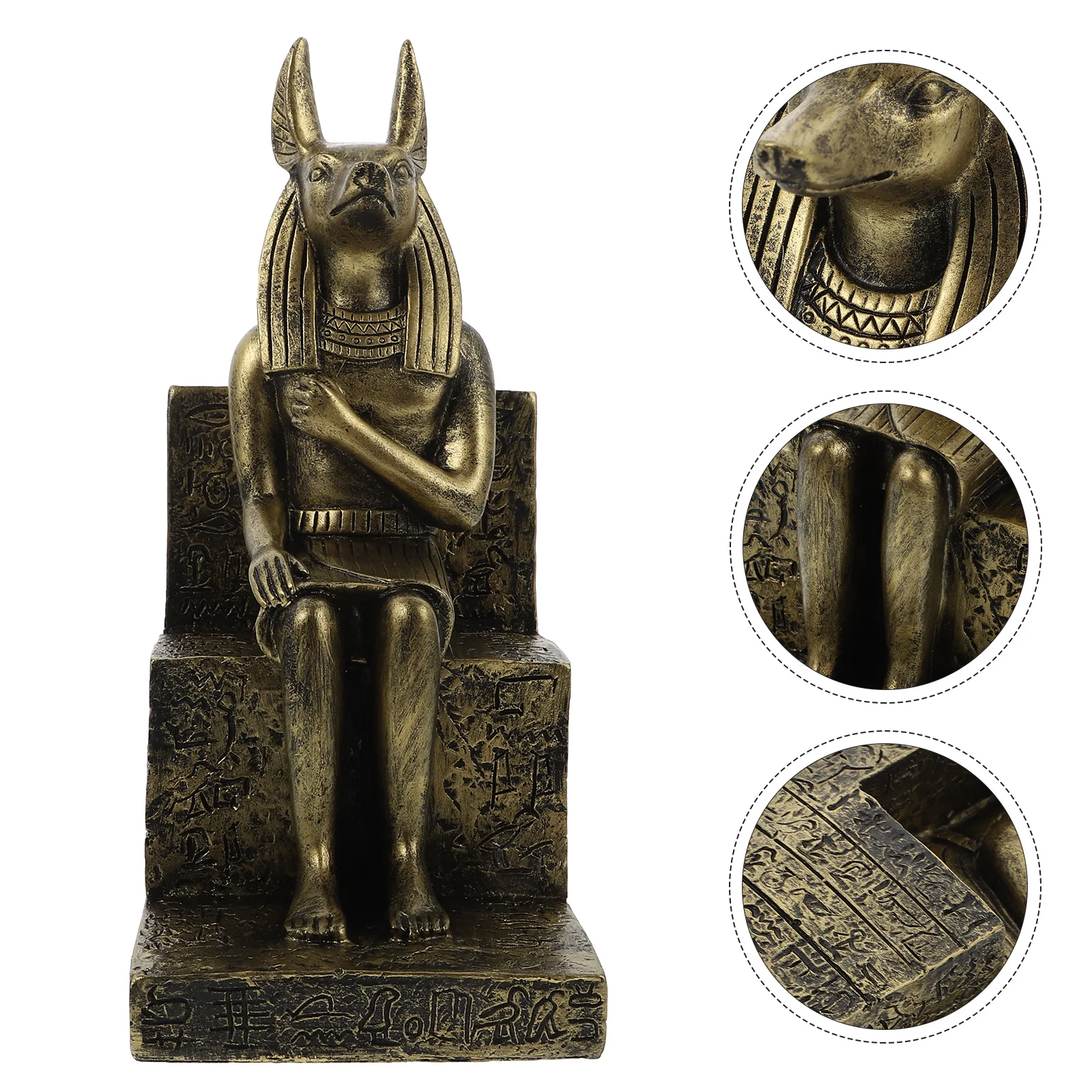 

Egyptian Statue Anubis Dog God Figurine Sculpture Decor Resin Ancient Egypt Desktop Statues Figure Ornament Goddess Gods Sitting