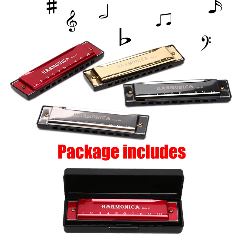 

10 Hole Harmonica Mouth Organ Puzzle Musical Instrument Beginner Teaching Playing Gift Copper Core Resin Harmonica harp