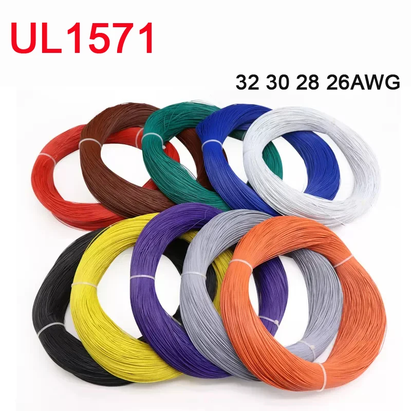 

5/10M UL1571 PVC Electronic Wire Flexible Cable 32 30 28 26 AWG Insulated Tin-plated Copper Environmental LED Line DIY Cord