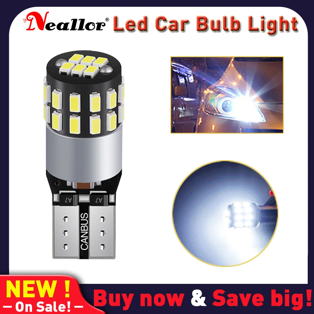 

1x W5W LED T10 LED Bulbs Canbus BA9S T4W SMD For Car Parking Position Lights Interior Map Dome Lights 12V White Auto Lamp 6500K