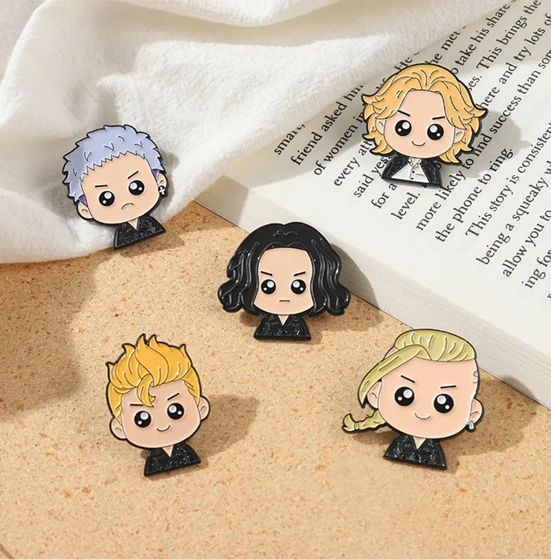 Эмалированная брошь-булавка Mikey Draken сумка для одежды значок на лацкане