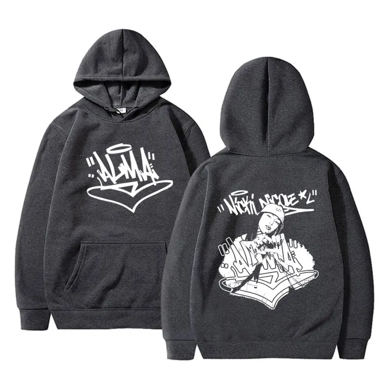 Рэпер Nicki Nicole ALMA World Tour Толстовка с рисунком Мужская мода Повседневный пуловер