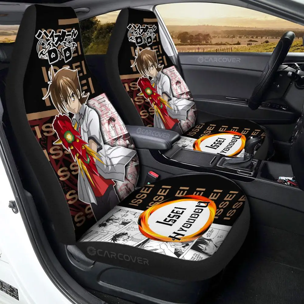 

Issei Car Seat Covers Custom Anime High School DxD Car Interior Accessories,Pack of 2 Universal Front Seat Protective Cover