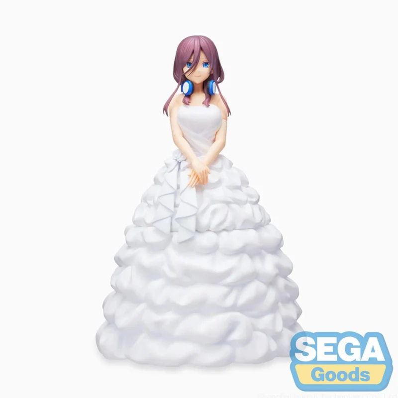 

In Stock Original SEGA Gotoubun No Hanayome Nakano Miku Wedding Dress Anime Figure Model Collecile Action Toys