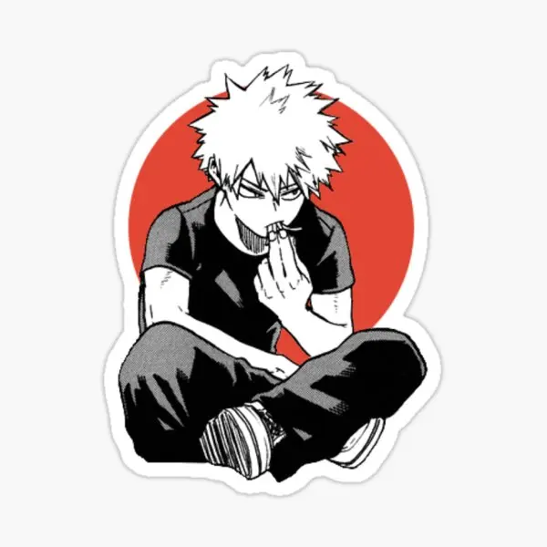

5 шт. наклеек Bakugo в виде картошки фри для дома, Детские аниме забавные бамперы, конфеты, милый художественный декор, комнатные бутылки для вод...