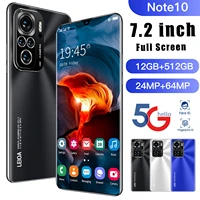 Latest Smart Phone Note 12GB RAM 512GB ROM 7 2 Inch 24 64MP Screen Dual Sim Unlocked Smartphone Latest Mobile Phone