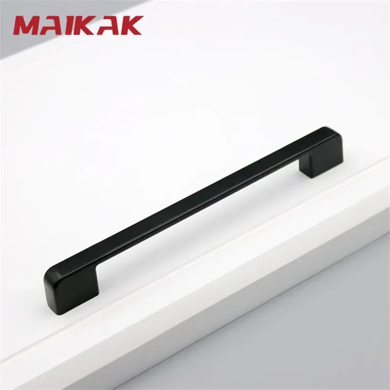 Черные алюминиевые ручки и для шкафа в американском стиле простые кухонного