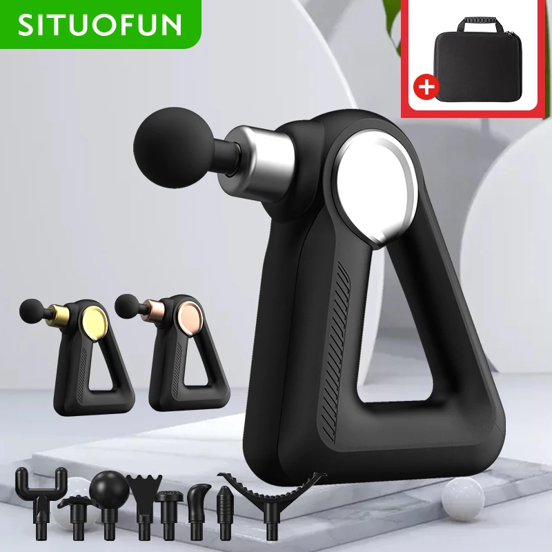 

SITUOFUN LCD Electric Massage Gun 32 Levels Percussion Massager Fitness Deep Tissue Muscle Neck Body Back Relaxation Pain Relief