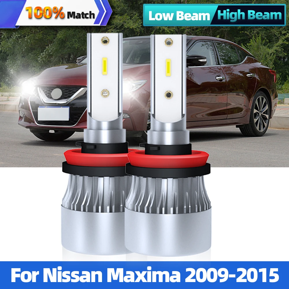 

90W 12000LM LED Canbus H11 HB3 Car Headlight Bulbs 9005 Auto Light 6000K Cold White 12V 24V For Nissan Maxima 2009-2015