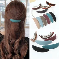 geometry semicircle colorful spring hair clip acetic acid acrylic solid color hairpin for women hair accessories