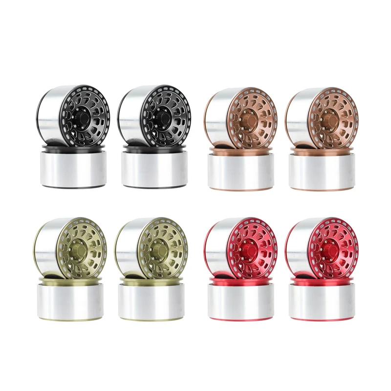 

NEW-4PCS Metal 2.9 Inch Beadlock Wheel Rim Hub For 1/6 RC Crawler Car Axial SCX6 AXI05000 JEEP JLU Upgrades Parts