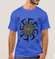 slavic sun wheel pagan symbols kolovrat t shirt summer cotton short sleeve o neck mens t shirt new s 3xl