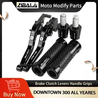 downtown motorcycle aluminum brake clutch levers handlebar hand grips ends for yamaha downtown 300 all yeares
