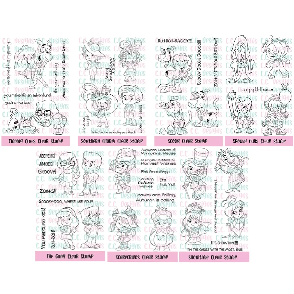 Мальчики и девочки их собаки прозрачные силиконовые штампы для рукоделия