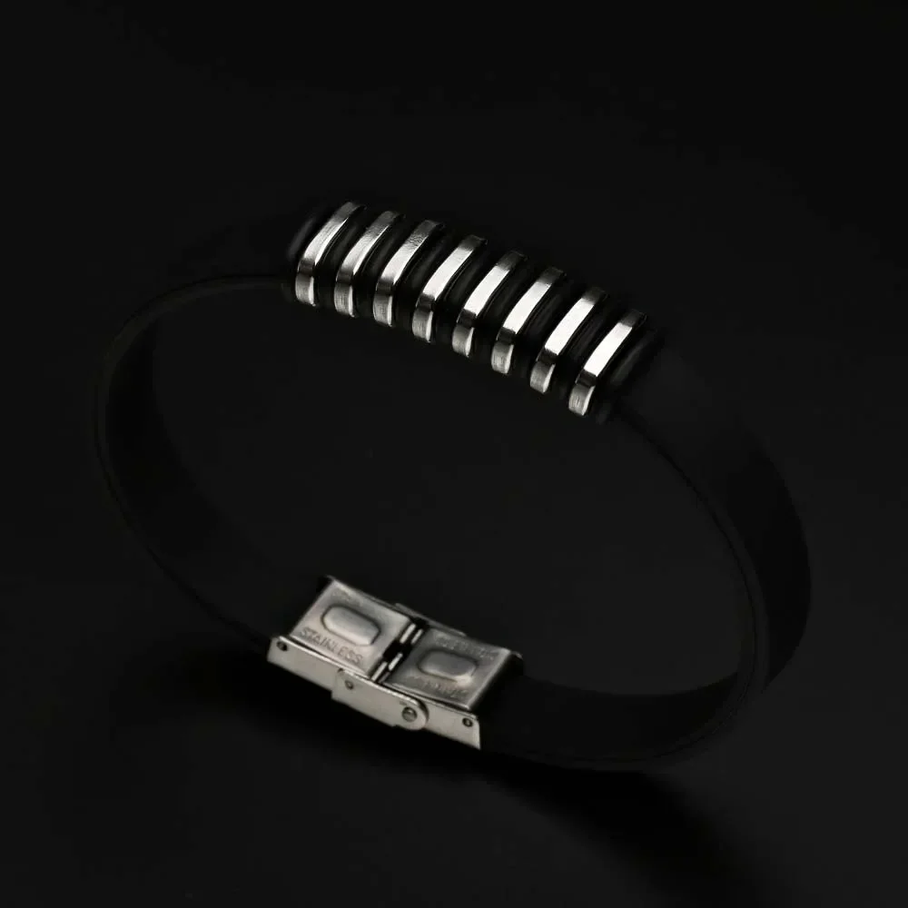 

New Vintage Great Wall Rune Men's Bracelet Fashionable Domineering Stainless Steel Magnetic Buckle Bracelet Jewelry Charm Gift