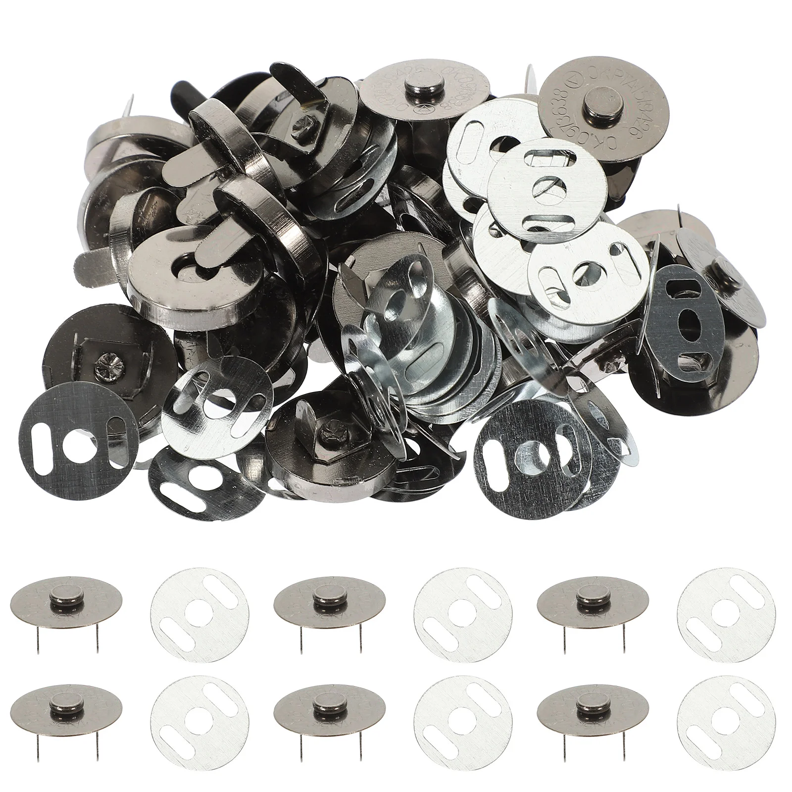 

24 Sets Purses Mother-in-law Magnetic Buttons Round Snaps Clothing Invisible Clothes
