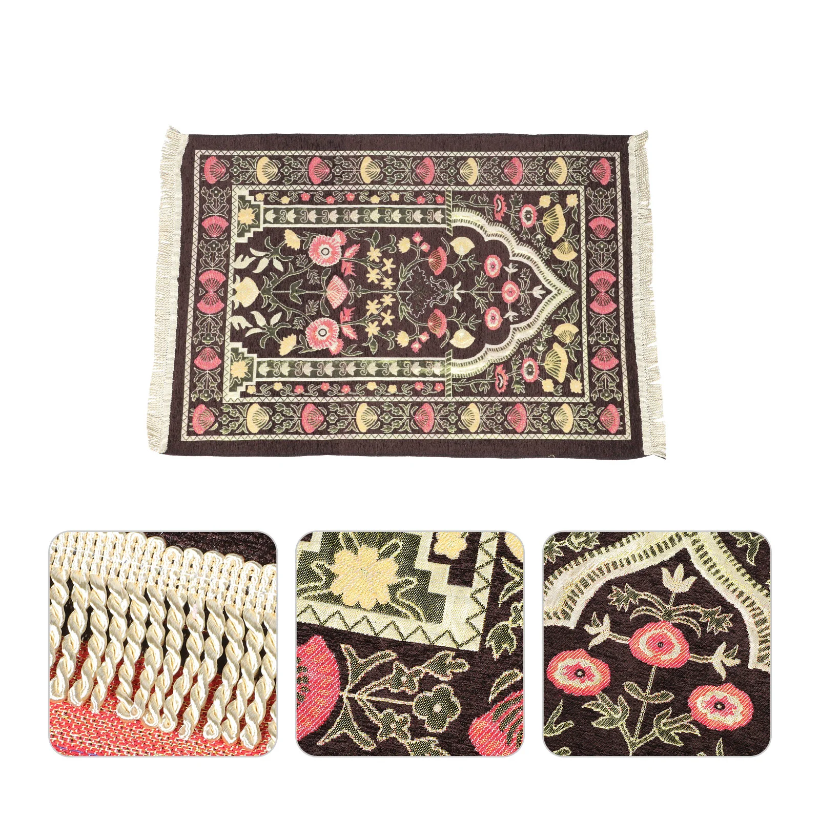 

Polyester Prayer Carpet Delicate Muslim Prayer Rug Decor Eid Festival Rug