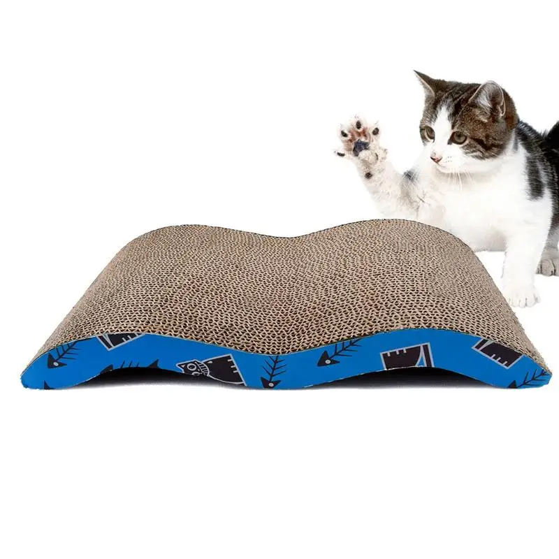 

Cat Kitten Paper Cardboard Corrugated Scratch Board Pad Scratcher Bed Mat Claws Care Interactive Protecting Furniture Toy