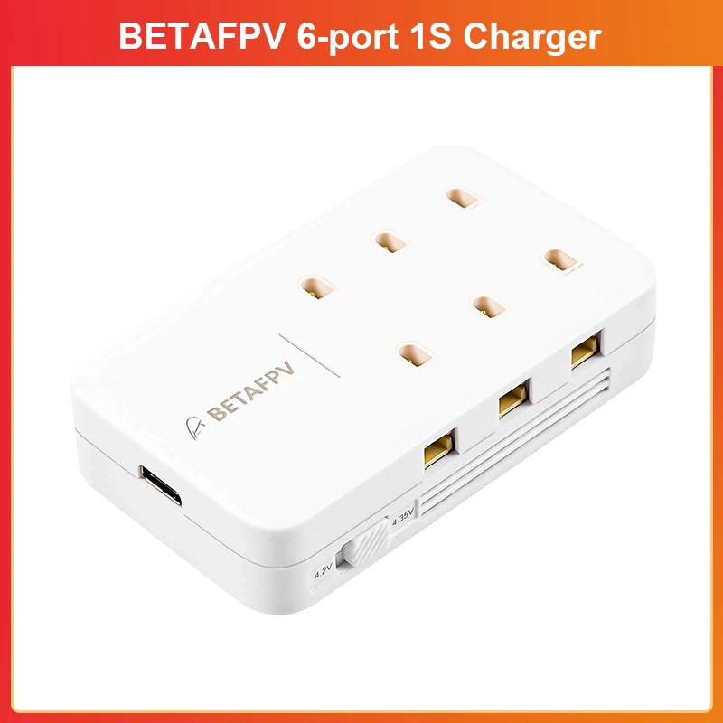 

BETAFPV 6-port 1S Charger for FPV Drones Quadcopter Battery charging with Adapter Drone Accessories