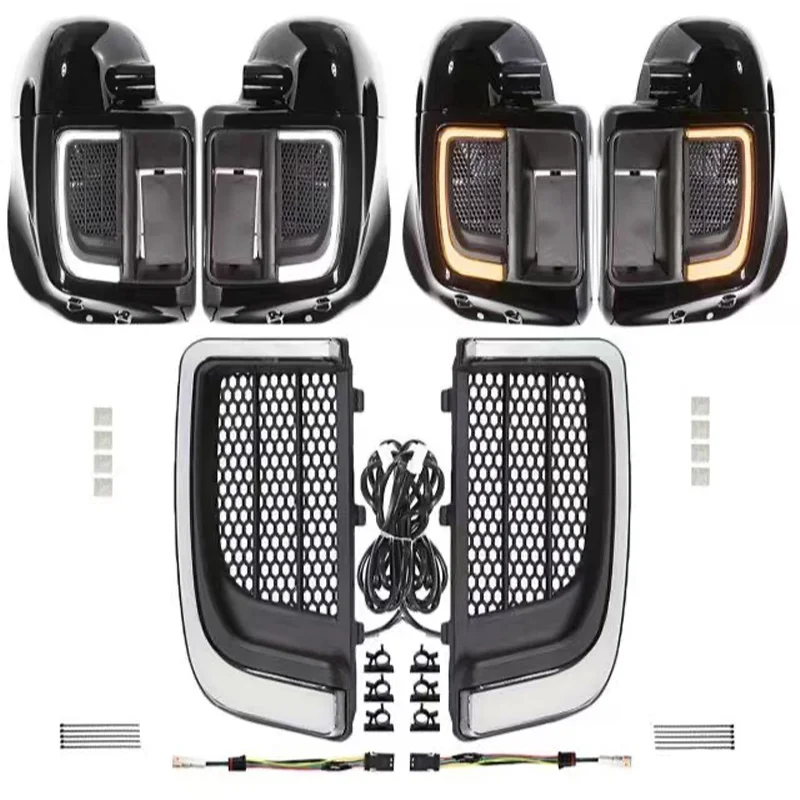 

Suitable for Harley Street Highway Double Light Gliding Road King Modified LED Leg Protector Daily Turn Light 14-20