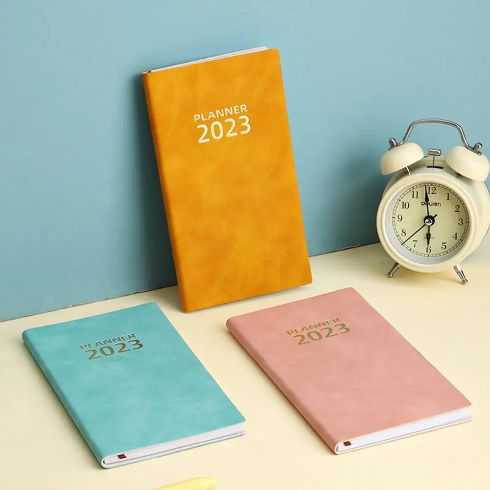 

Schedule Notebook Popular Ribbon Bookmark Minimalist Design 2023 Daily Journal A6 Calendar Notepad School Supplies