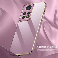 redmy note 11 pro 5g case plating gold frame soft silicone back cover for xiaomi redmi note11 pro note 11s 11 s 4g protect funda