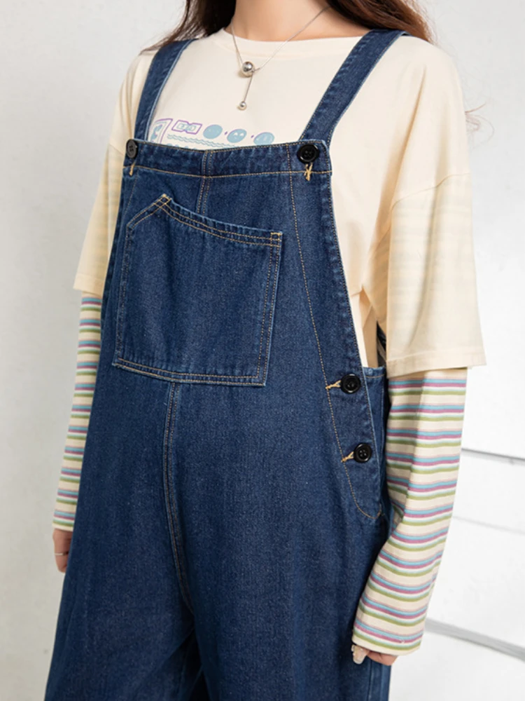 Suspenders Pants Loose Pocket Overalls Maternity Denim Jeans Pregnant Women Casual Fashion Shoulder Straps Trousers Mother-to-be enlarge