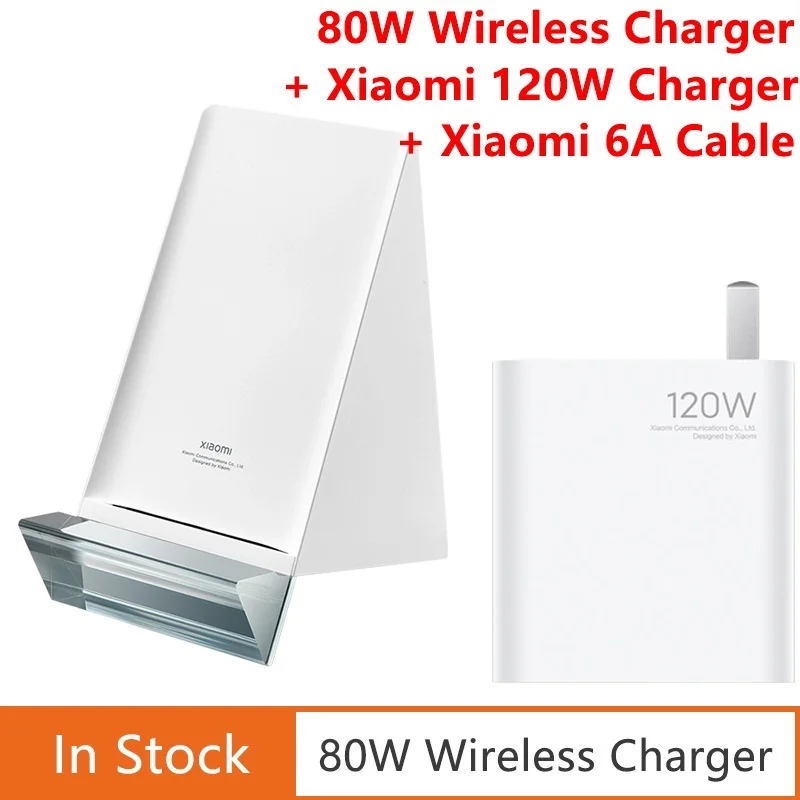 

50W/80W/100W Wireless Charger Temperature Control Vertical Charging Base Cable Fast Charge For Xiaomi 11 / 12