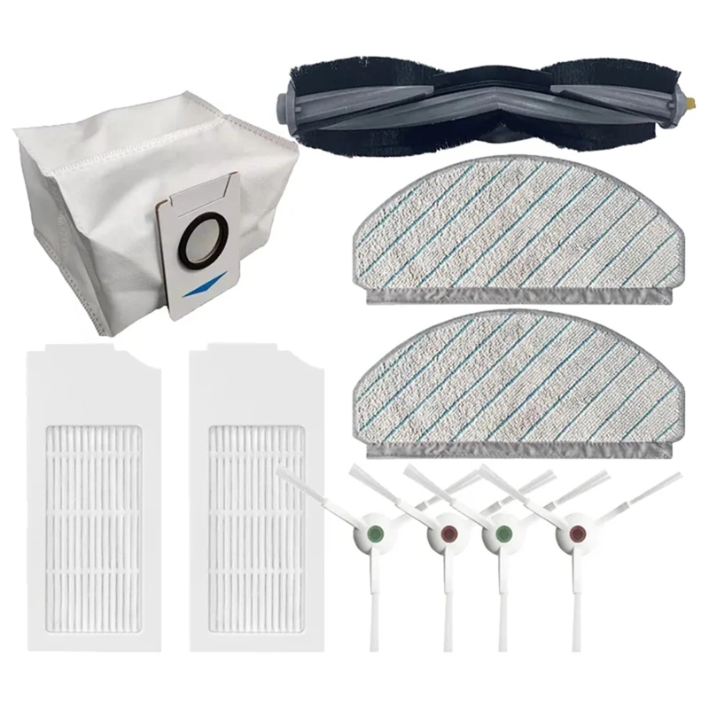 

For Ecovacs Deebot T10/T10 Plus Robot Vacuum Cleaner Main Side Brush Dust Bag Hepa Filter Mop Cloth Replacement
