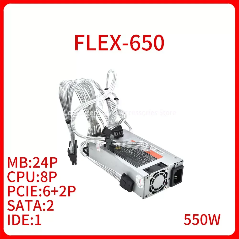 

550W PSU FLEX-650 Switch Power Supply for Huntkey ITX Flex Nas Small 1U Full Modular Computer Server New Original