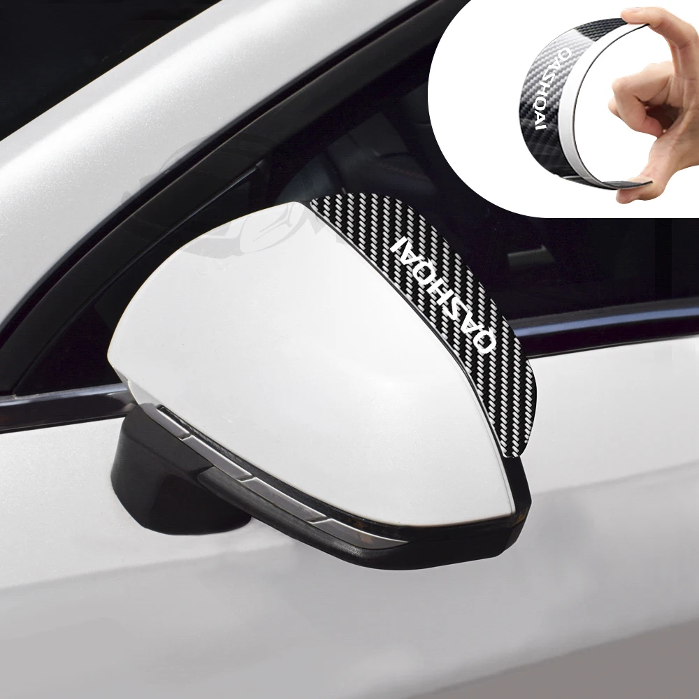 

2Pcs Car Rear View Mirror Sticker Rain Guard Rearview Mirrors Eyebrow Cover For Nissan Qashqai J10 J11 2007 2008 2009 - 2021