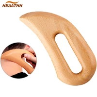 wooden lymphatic drainage massager handheld gua sha scraping paddle anti cellulite body muscle pain relief wood therapy tools