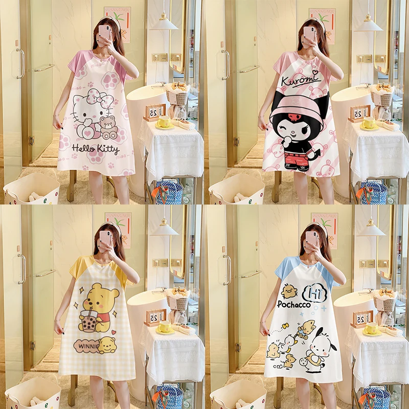 

Женское летнее платье-Пижама Sanrios Hello Kitty, Корейская версия