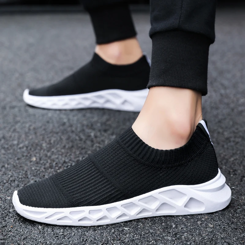 

Men Vulcanize Shoes Mesh Men Shoes Lightweight Comfortable Men's Sneakers 2020 Autumn Fashion Slip On Flats Shoes Male Loafers