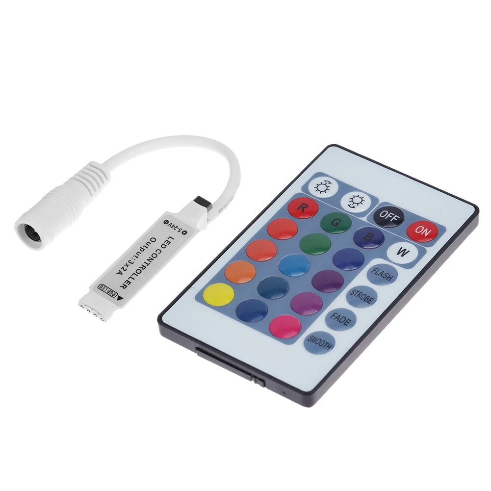 

24 Keys Infrared Mini Controller Brightness Adjustment Remote Controller for Urban Lighting Holiday Atmosphere Lamp