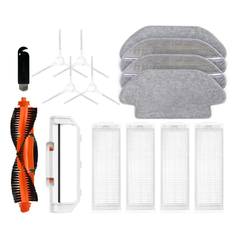 

For EVERYBOT 3I R-R-EV3-3I Robot Vacuum Cleaner Replacement Accessories Main Side Brush Hepa Filter Mop Rag