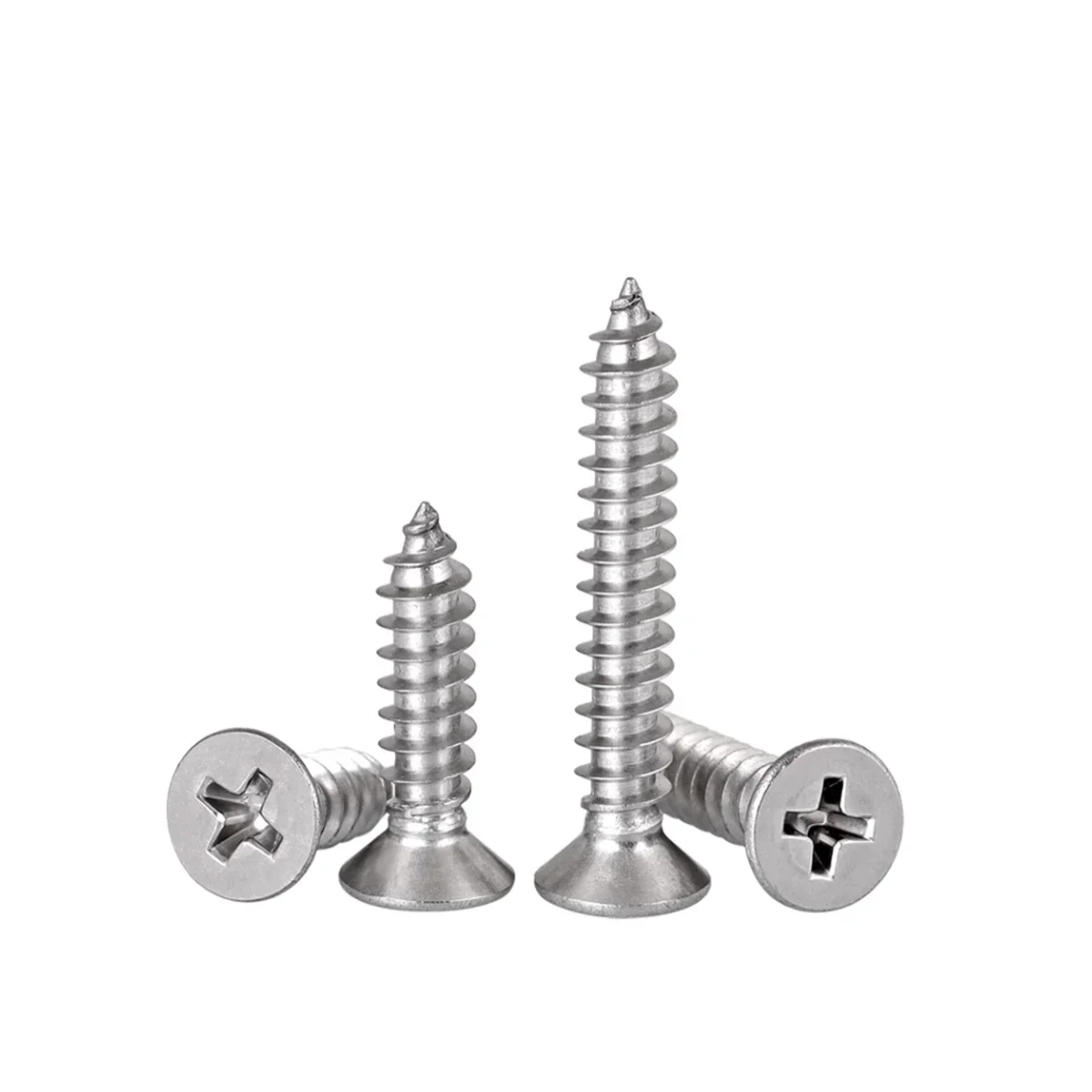 304 удлиненный саморез из нержавеющей стали с потайным крестообразным пазом