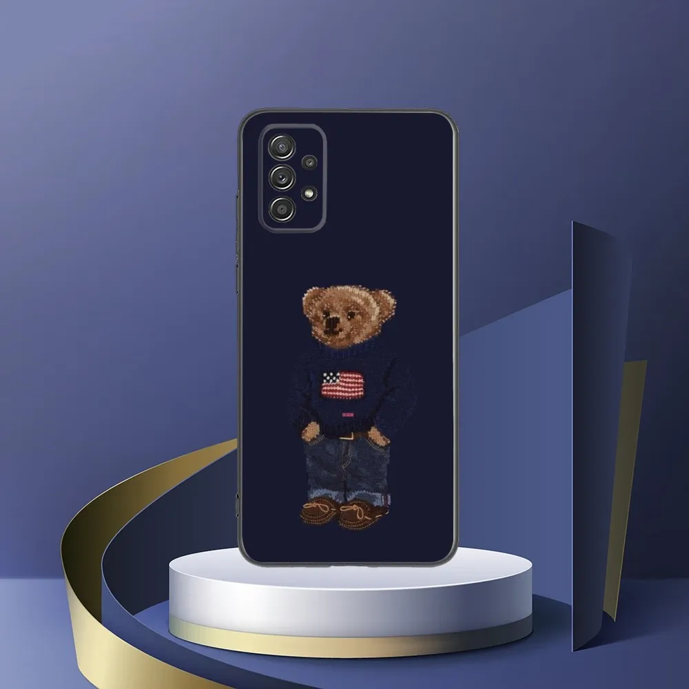 Baron F-Filou Bear Fashion Phone Case For Samsung S24 S23 S22 S21 S20 S10 S10E S9 Plus FE Note 20 Ultra 10 9 Black Cover