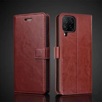 card holder cover case for samsung galaxy a12 nacho a12s leather flip case retro wallet phone bag case business flip cover