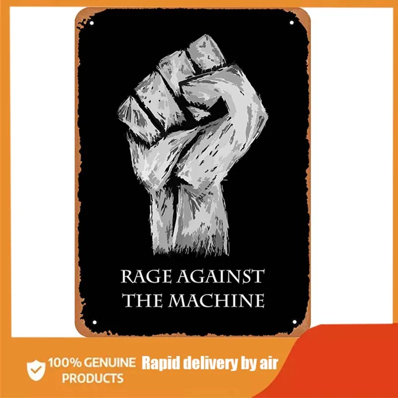 

Rock Bands Rage Against The Machine Plaque Poster Metal Tin Sign Vintage Retro Wall Decor metal decor outdoor decor