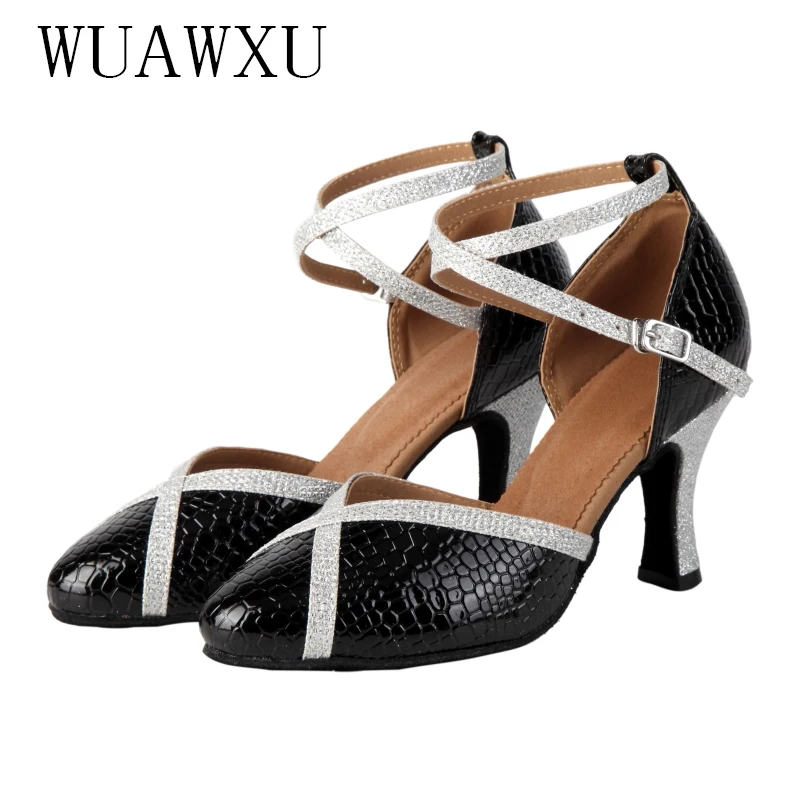 Новинка черные танцевальные туфли NATASHA сменные текущие женские для взрослых