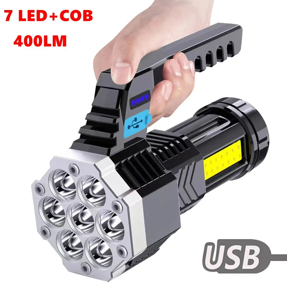 

Высокомощная светодиодная вспышка с COB-матрицей, босветильник перезаряжаемый переносной USB фонарь с COB-светодиодами и бусинами, уличный фсветильник рь для Походов, Кемпинга