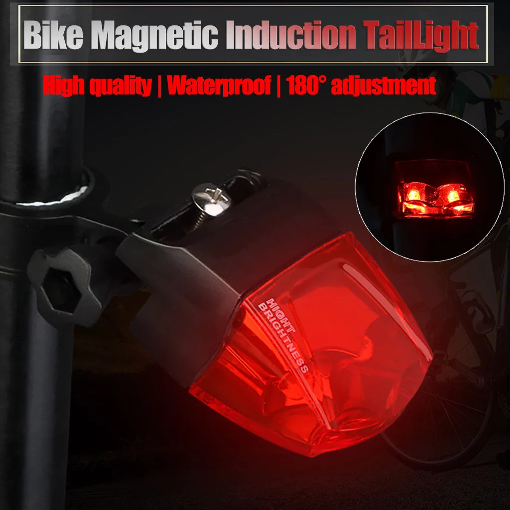

Bike Magnetic Power Induction Tail Light Bicycle Riding Warning-Lamp Taillight Bike Bags