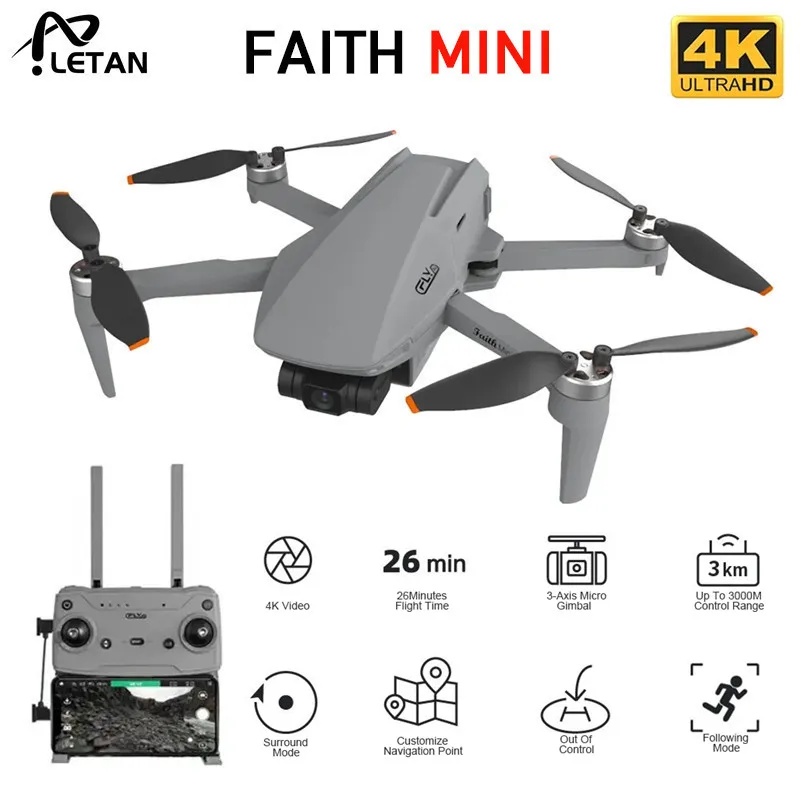 

New CFLY FAITH MINI Drone 4K Professional GPS HD Camera 3-Axis Gimbal RC Quadcopter 4KM FPV 26min Flight 249g MINI Helicopter