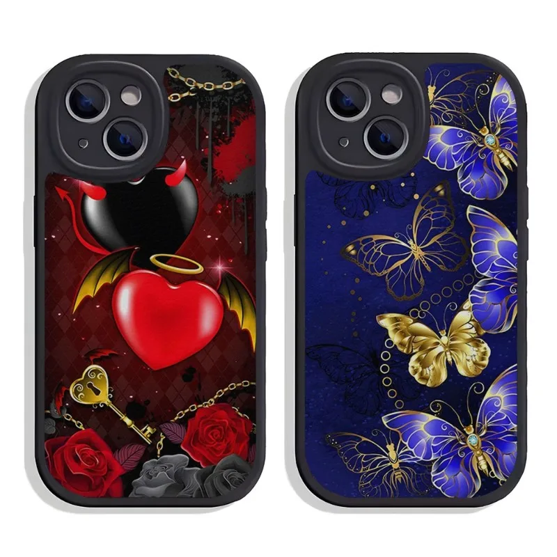 

Роскошный блестящий чехол из овечьей кожи с бабочками для Iphone 13 Pro Max 11 12 14 Mini X Xr Xs 8 7 Puls Se