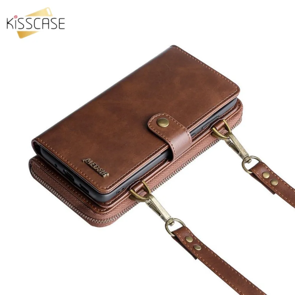 Leather Wallet Phone Case For Samsung Note 20 Ultra Case Galaxy S21 Ultra Shoulder Phone Bag Note 10 Plus S20 S10 S9 Case Cover
