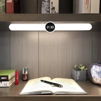 desk lamp clock usb lamp magnetic led table lamp rechargeable study office reading lamp bedside bedroom
