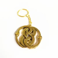 fashion 25mm keyring metal case snake key chain keychain jewelry antique gold plated cobra pendant